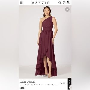 Azazie Mathilda bridesmaid dress in Cabernet